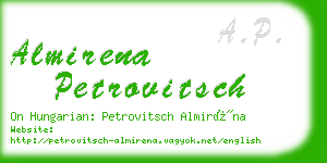almirena petrovitsch business card